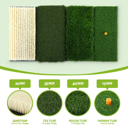 Everfit Golf Hitting Mat Practice Turf 4 in 1 Foldable Training Aid Backyard - Image 5