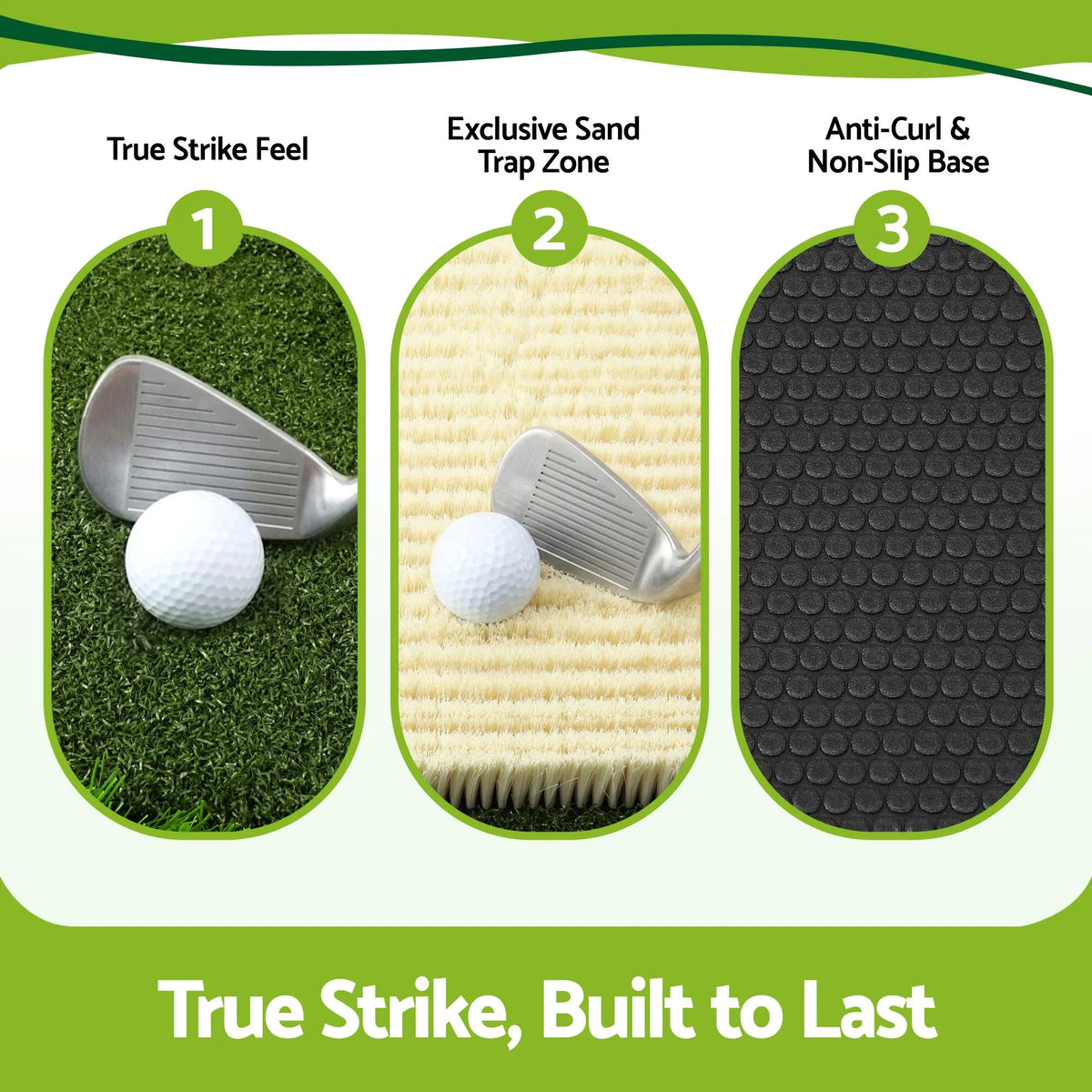 Everfit Golf Hitting Mat Practice Turf 4 in 1 Foldable Training Aid Backyard - Image 7