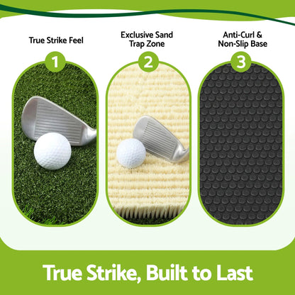 Everfit Golf Hitting Mat Practice Turf 4 in 1 Foldable Training Aid Backyard - Image 7