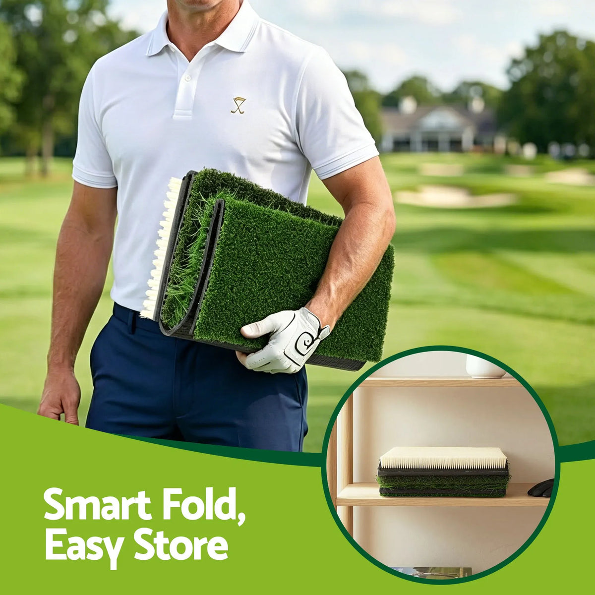 Everfit Golf Hitting Mat Practice Turf 4 in 1 Foldable Training Aid Backyard - Image 8