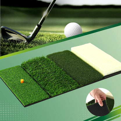 Everfit Golf Hitting Mat Practice Turf 4 in 1 Foldable Training Aid Backyard - Image 9