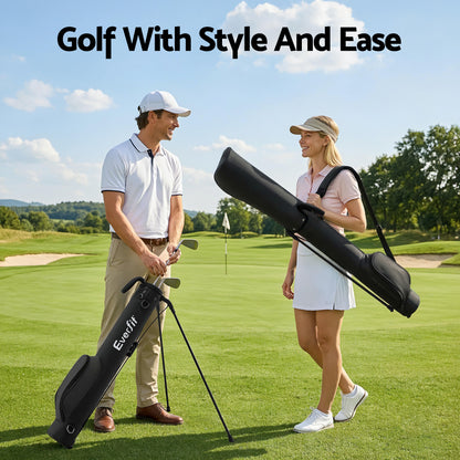 Everfit Golf Stand Bag Lightweight Sunday Pitch And Putt Bag Black - Image 9