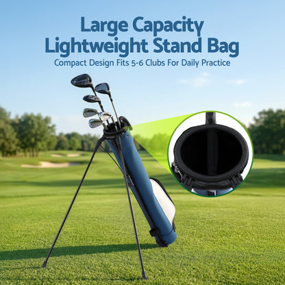 Everfit Golf Stand Bag Lightweight Sunday Pitch And Putt Bag Blue - Image 7