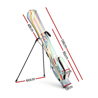 Everfit Golf Stand Bag Lightweight Sunday Pitch And Putt Bag Holographic - Image 2