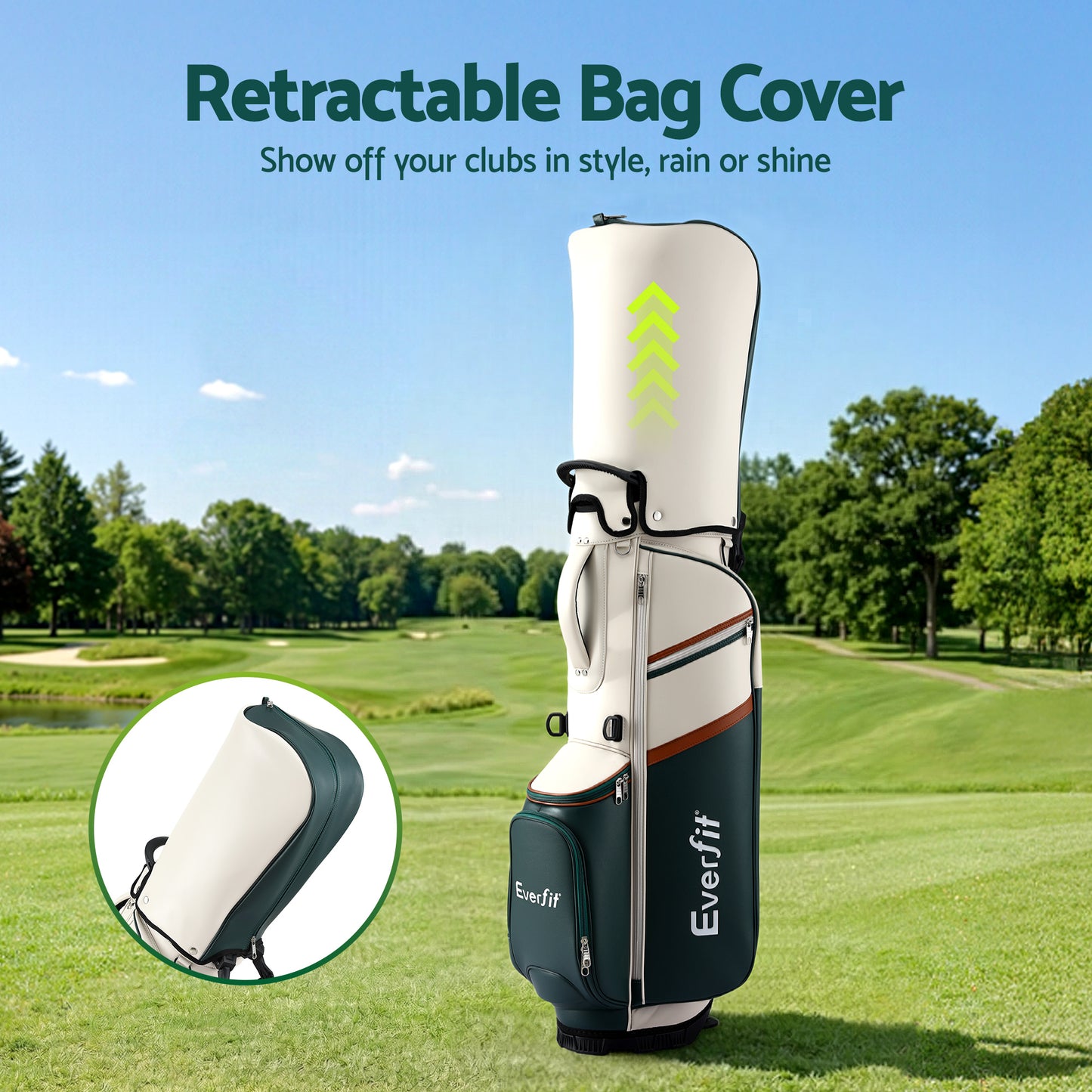 Everfit Golf Stand Bag Lightweight Carry Bag Dual Strap Club Divider - Image 4