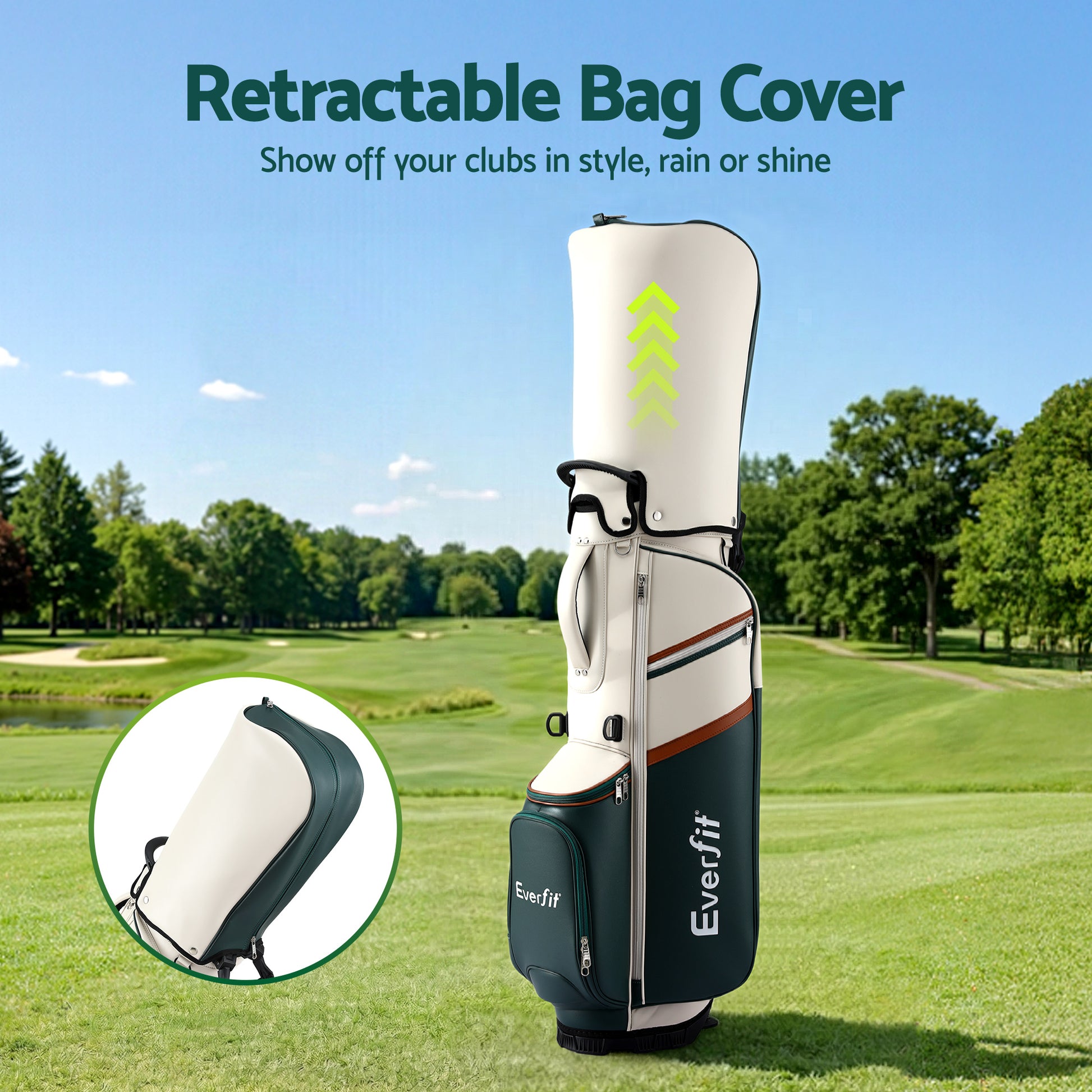 Everfit Golf Stand Bag Lightweight Carry Bag Dual Strap Club Divider - Image 4