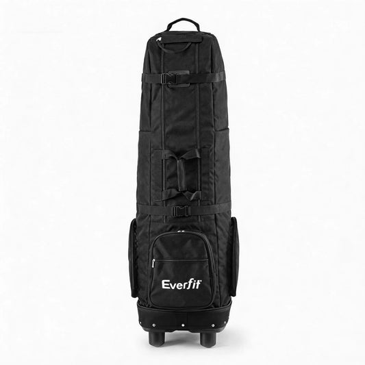 Everfit Golf Travel Bag Flight Cover Foldable Soft Case Wheels Black - Image 3