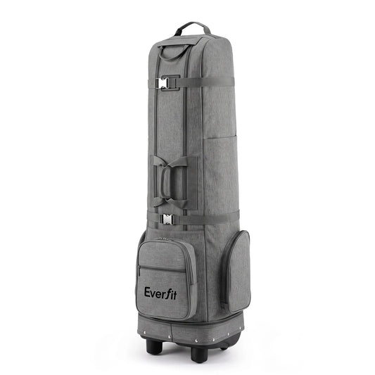 Everfit Golf Travel Bag Flight Cover Foldable Soft Case Wheels Grey