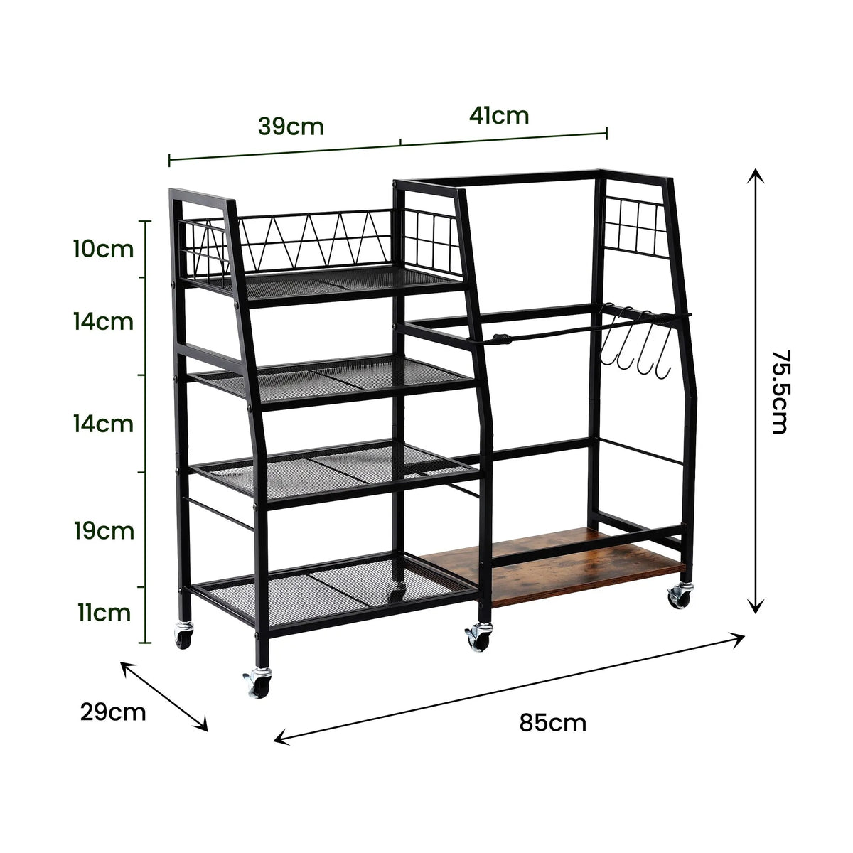 Everfit Golf Bag Storage Rack Golf Organizer Hold 1 Bags 4 Shelves - Image 2