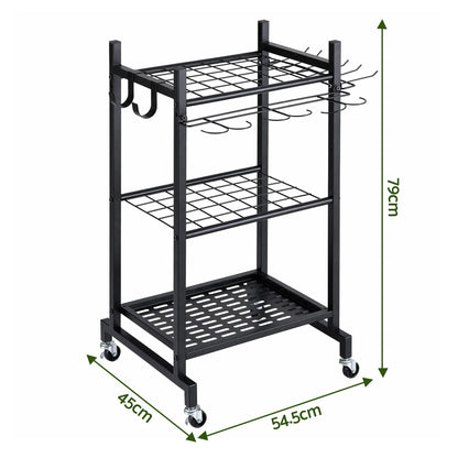 Gardeon Garden Tool Organizer with Wheels Heavy Duty Garage Yard Storage Cart - Image 9