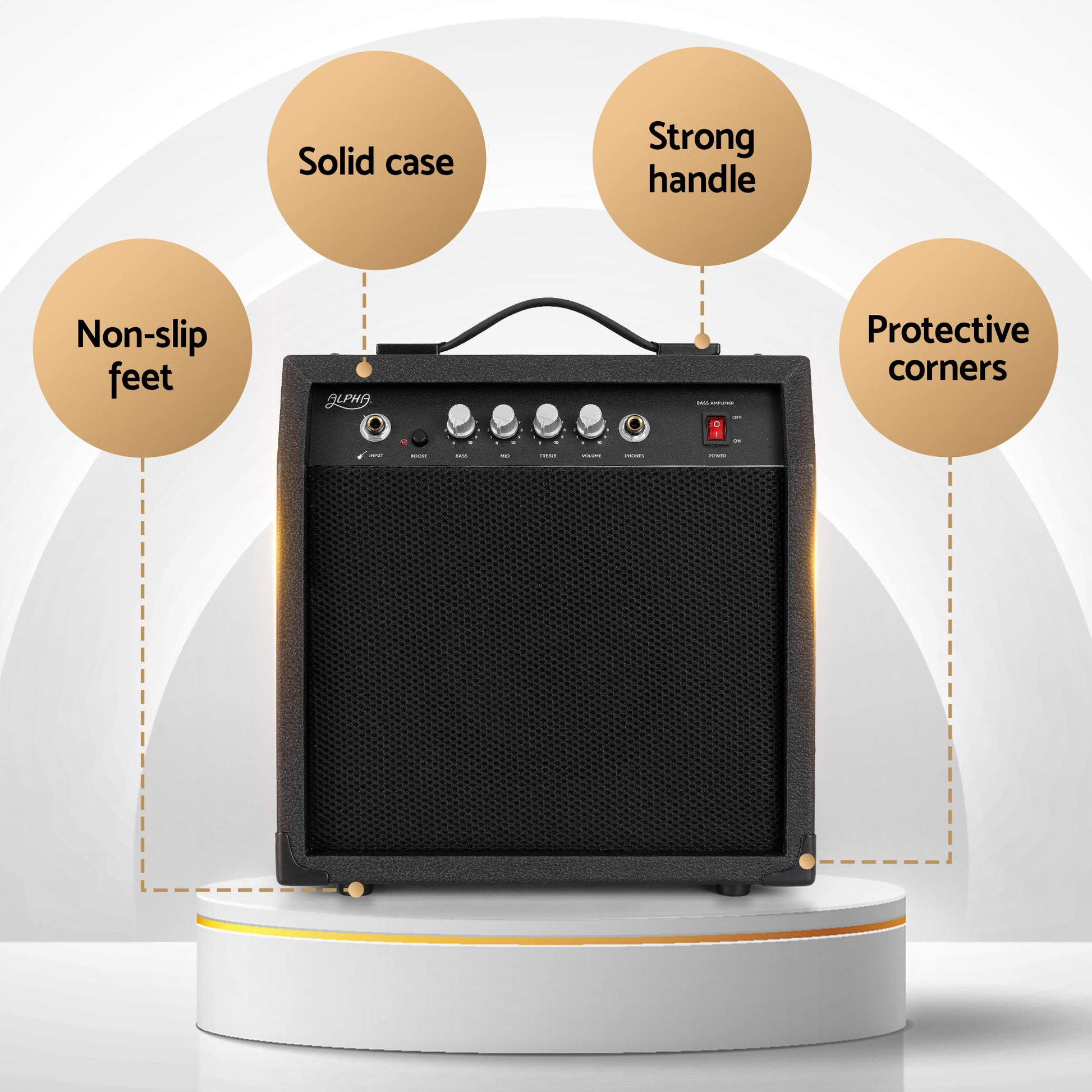 Alpha Electric Guitar Bass 47 Inch Set Kit 40W Bass Guitar Amplifier Guitar Stand Folding - Image 7