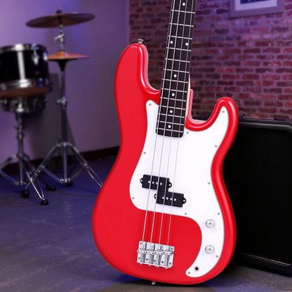 Alpha Electric Guitar Bass  47 Inch Red - Image 7
