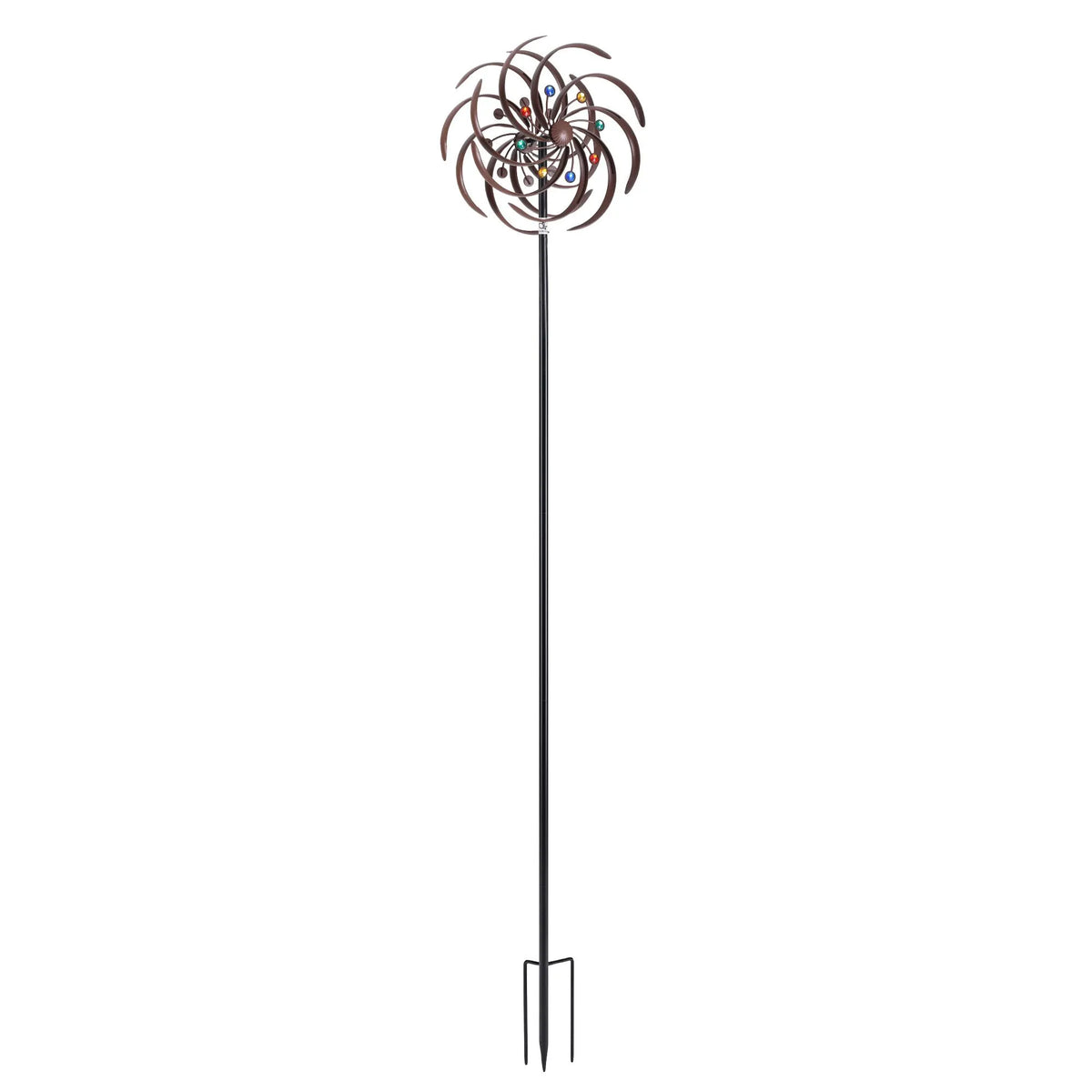 Gardeon Garden Windmill Metal Wind Spinner Double Layer 190cm Bronze  - Image 4