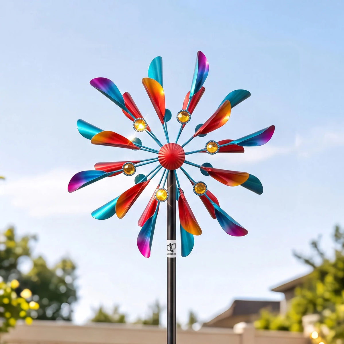 Gardeon Garden Windmill Metal Double Wind Spinner Outdoor Lawn Decor 190cm