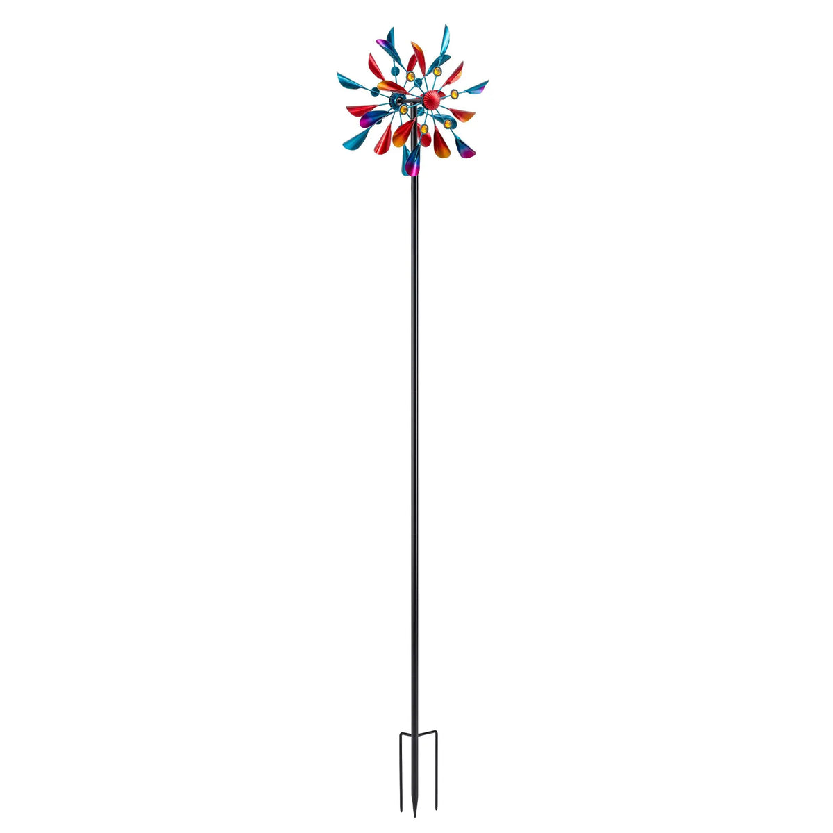 Gardeon Garden Windmill Metal Double Wind Spinner Outdoor Lawn Decor 190cm - Image 4