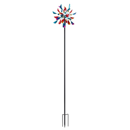 Gardeon Garden Windmill Metal Double Wind Spinner Outdoor Lawn Decor 190cm - Image 4