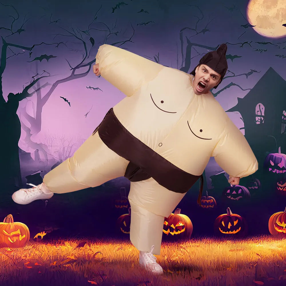 Inflatable Sumo Costume Adult Suit Blow Up Party Fancy Dress Halloween Cosplay - Image 8