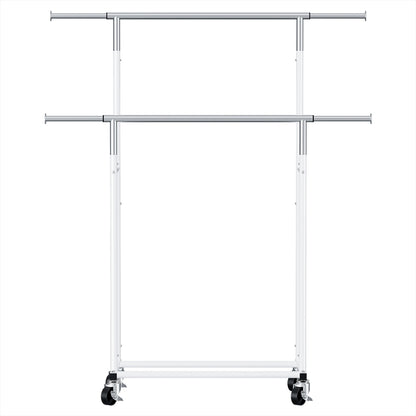 Artiss Clothes Rack Double Rod Airer Rail Coat Stand Adjustable Hanger - Image 3