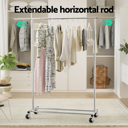 Artiss Clothes Rack Airer Rail Coat Stand Adjustable Hanger - Image 4
