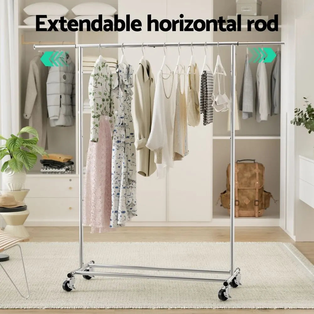Artiss 2X Clothes Rack Airer Rail Coat Garment Stand Adjustable Hanger - Image 5
