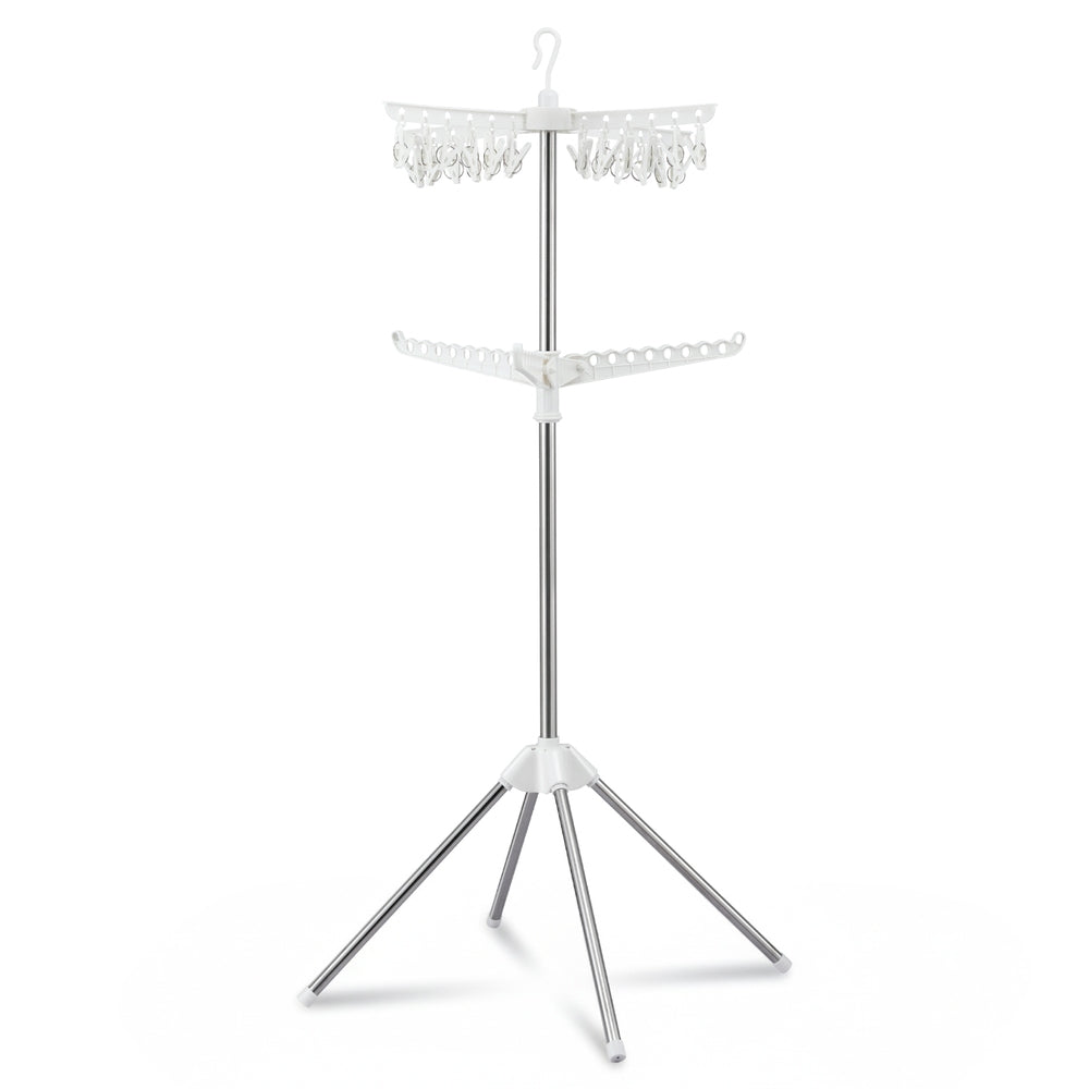 Artiss Clothes Rack Airer 2 Tier Rotatable Hanger Foldable - Image 7