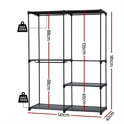 Artiss Wardrobe Clothes Rack Closet 181cm - Image 3