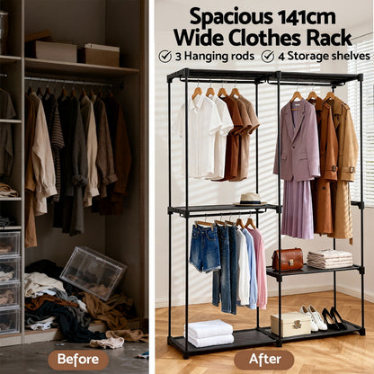 Artiss Wardrobe Clothes Rack Closet 181cm - Image 6