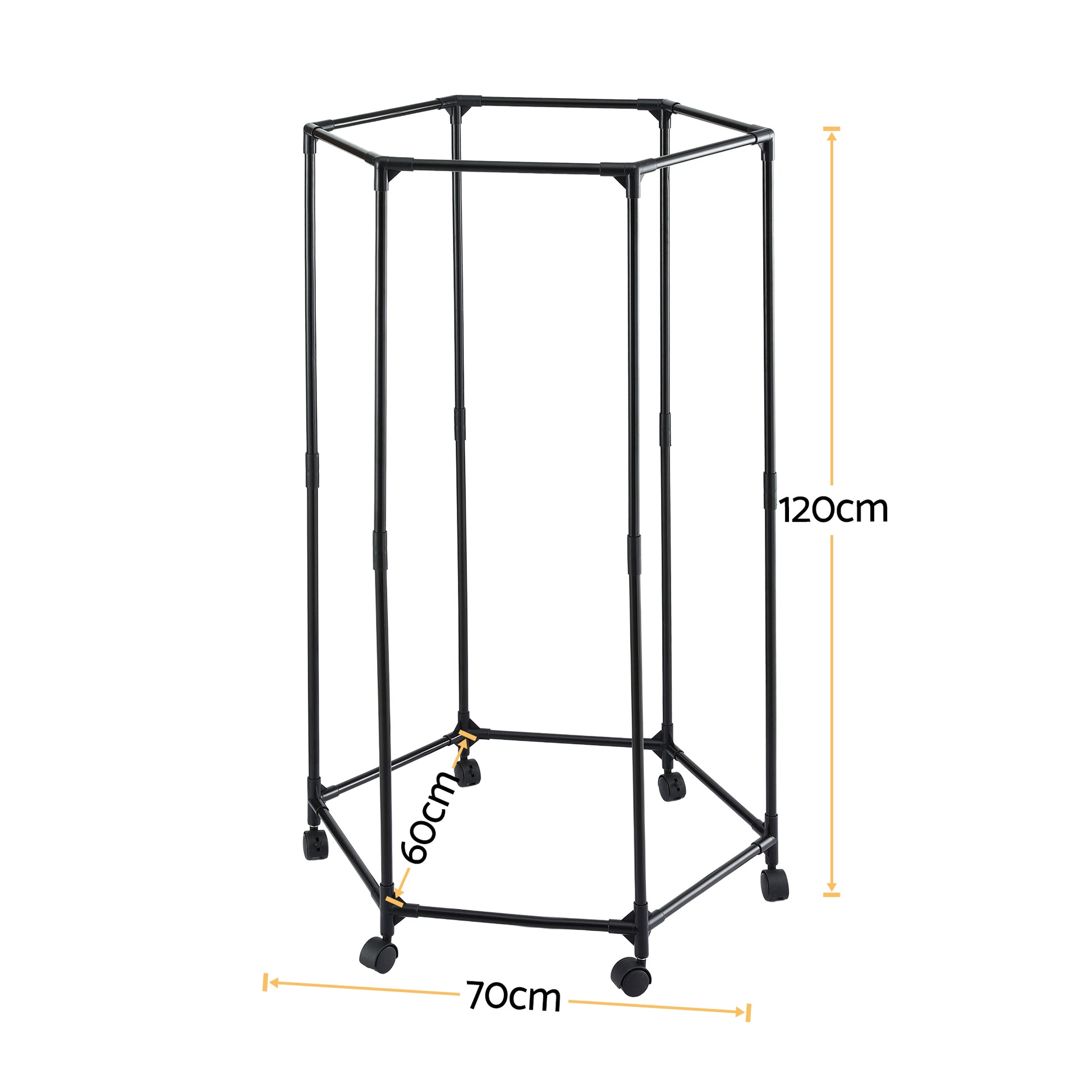 Artiss Clothes Rack Airer Rail Coat Stand Wheels 6 Rods - Image 2