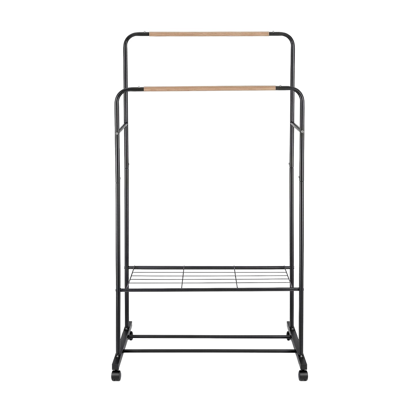 Artiss Clothes Rack Double Rod Airer Rail Coat Stand Hanger Storage Shelf - Image 4