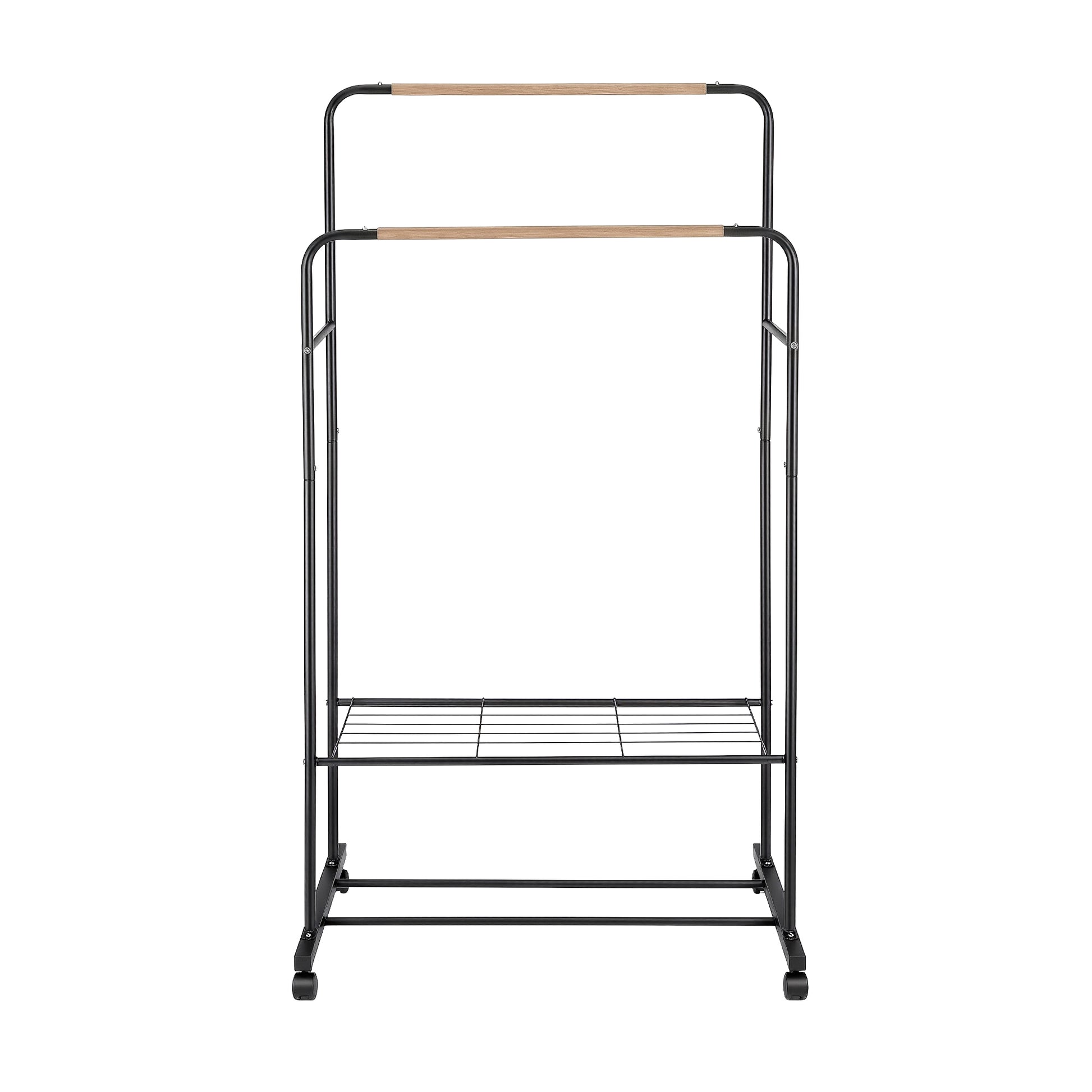 Artiss Clothes Rack Double Rod Airer Rail Coat Stand Hanger Storage Shelf - Image 4