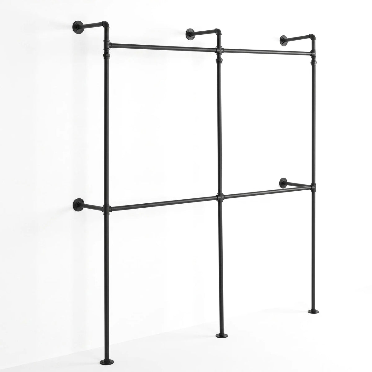 Artiss Industrial Pipe Clothing Rack Garment Clothes Display Stand Wall Mounted - Image 2