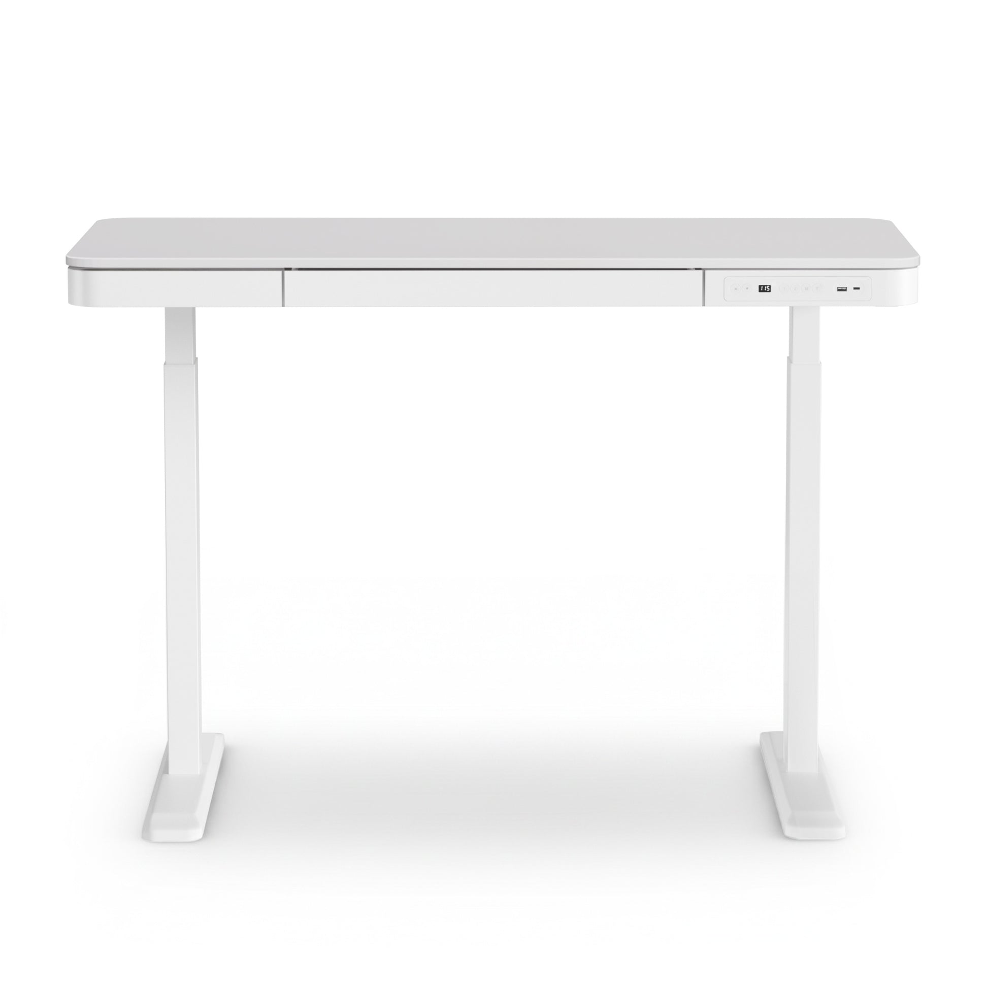 Artiss Standing Desk Motorised Electric Desks Drawer 120CM White - Image 3