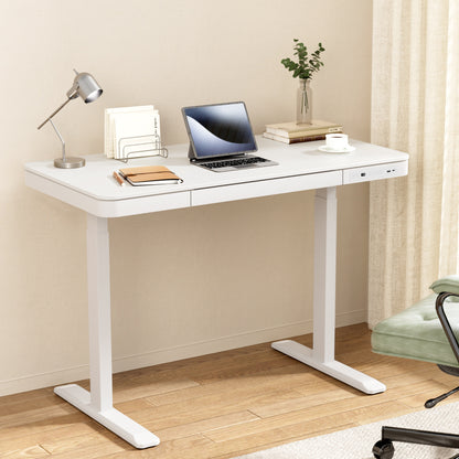 Artiss Standing Desk Motorised Electric Desks Drawer 120CM White - Image 7