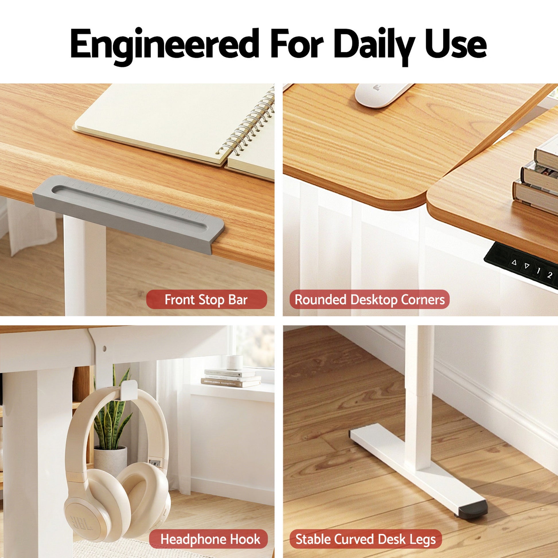 Artiss Electric Standing Desk Height Adjustable Sit Stand Desk Tilting Top  - Image 8