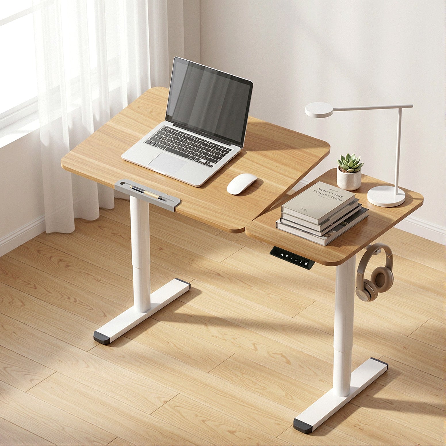 Artiss Electric Standing Desk Height Adjustable Sit Stand Desk Tilting Top  - Image 9