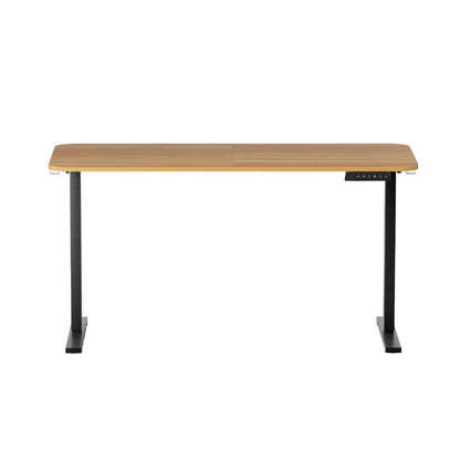 Artiss Electric Standing Desk 140cm Adjustable Height Motorised Home Office Desk Oak Black - Image 3