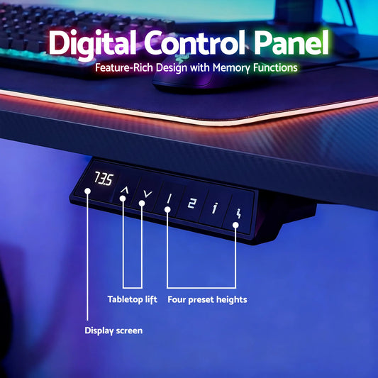 Artiss Electric Standing Desk Height Adjustable Gaming Desk Home Office 140cm - Image 4