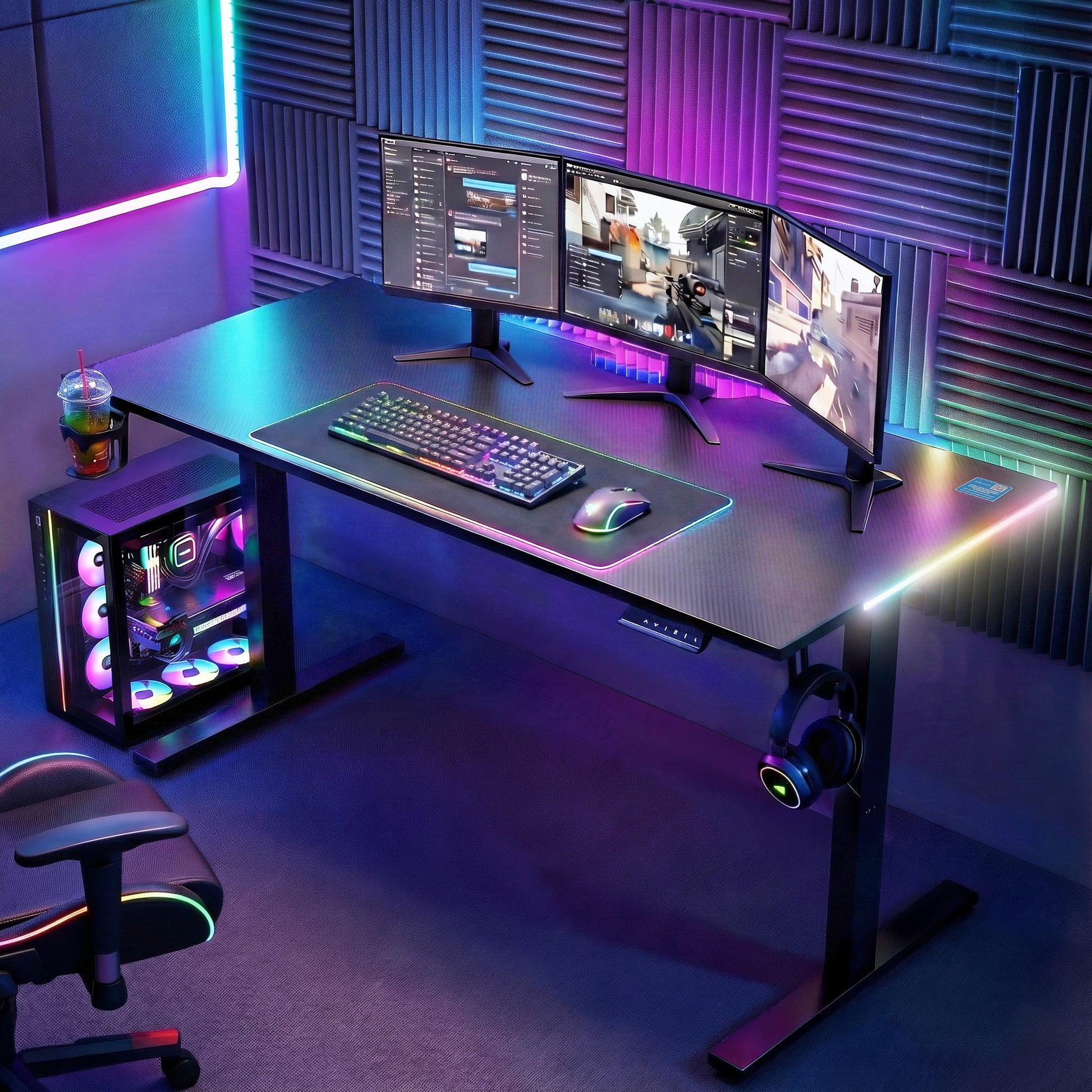 Artiss Electric Standing Desk Height Adjustable Gaming Desk Home Office 140cm - Image 9