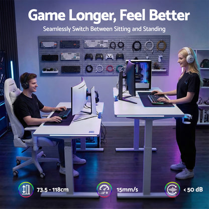 Artiss Electric Standing Desk Height Adjustable Gaming Desk Home Office 140cm - Image 5