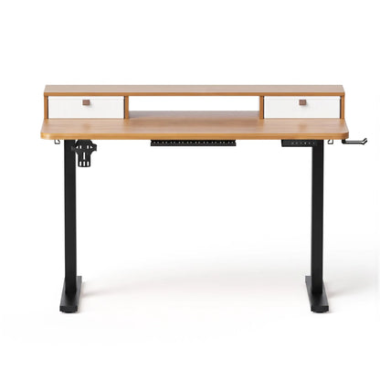 Artiss Electric Standing Desk Height Adjustable Home Office 120cm Oak - Image 4
