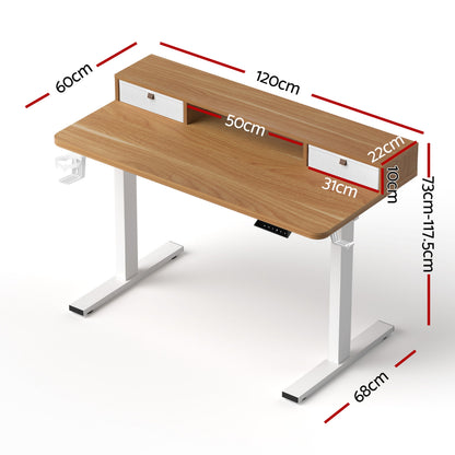 Artiss Electric Standing Desk Height Adjustable Sit Stand Desk Home Office - Image 2