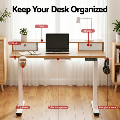 Artiss Electric Standing Desk Height Adjustable Sit Stand Desk Home Office - Image 4