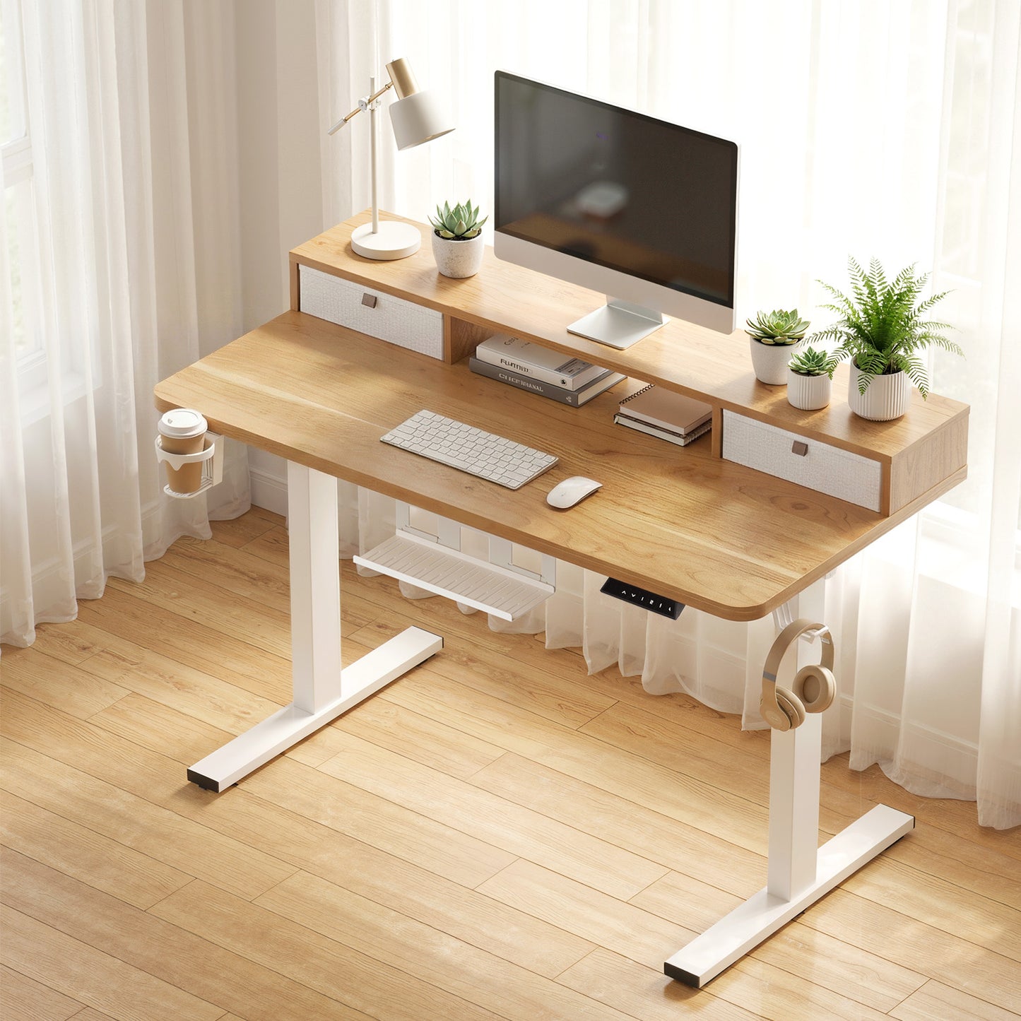 Artiss Electric Standing Desk Height Adjustable Sit Stand Desk Home Office - Image 9