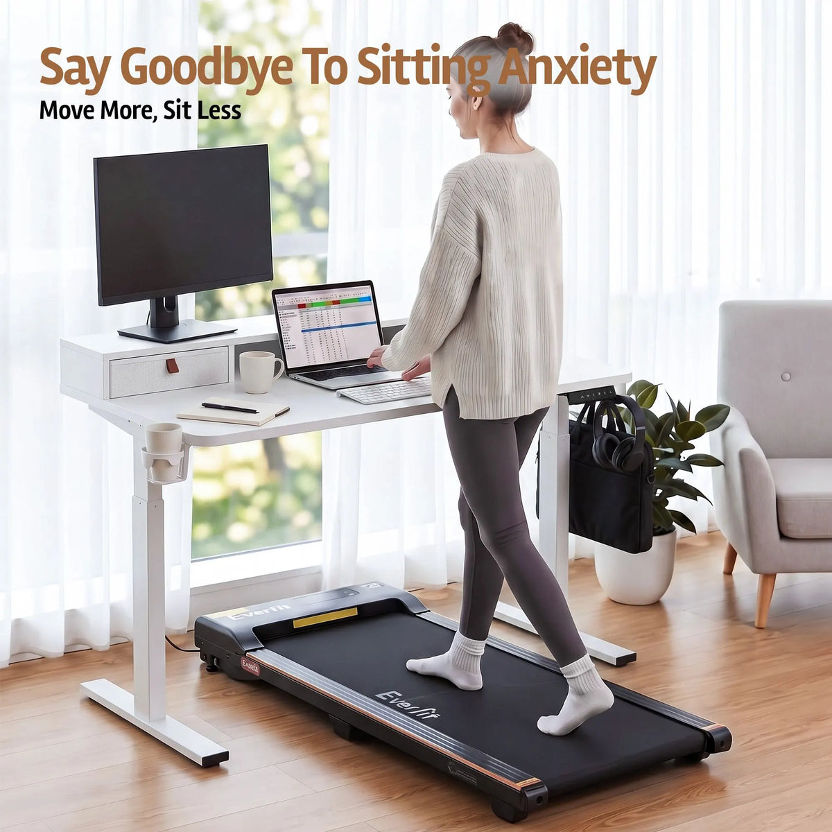 Artiss Electric Standing Desk Height Adjustable Home Office 120cm White - Image 5