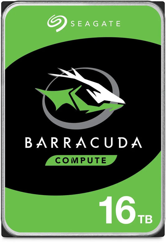 Seagate 16TB 3.5' Barracuda, SATA 6Gb/s, CMR, 7200RPM, 512MB Cache, 512e, HDD, 2 Years Warranty...