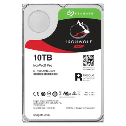 Seagate 10TB 3.5' IronWolf Pro NAS  SATA Hard Drive (ST10000NT001) -5-year limited warranty -6Gb/... - Image 2