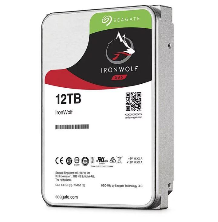 Seagate 12TB 3.5' IronWolf SATA3 NAS 24x7 7200RPM Performance HDD (ST12000VN0008) 3 Years Warrant...