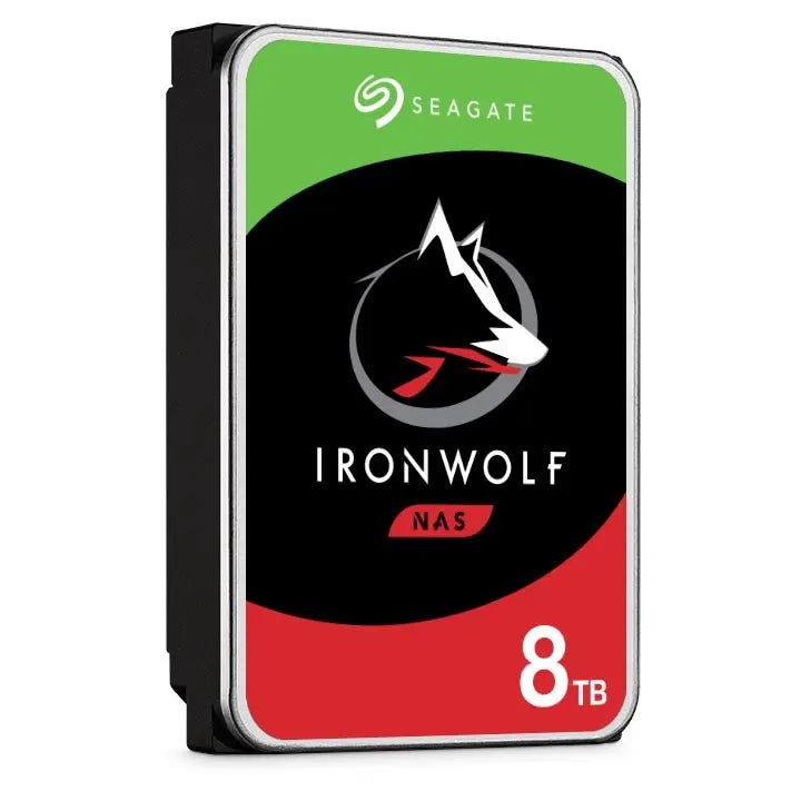Seagate 8TB 3.5'  IronWolf, SATA3, NAS 24x7, 7200 RPM, 256MB Cache  HDD (ST8000VN004) - Hard Disk...