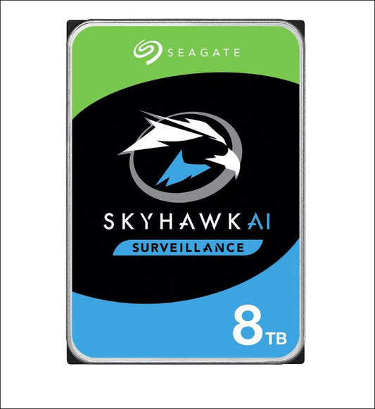 Seagate 8TB 3.5' SkyHawk Surveillance AI, SATA3 6Gb/s,16 AI streams,256MB Cache 24x7 HDD ST8000VE...