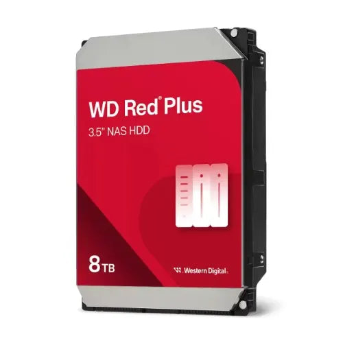 Western Digital WD Red Plus 8TB 3.5' NAS HDD SATA WD80EFPX  215MB/s  5640 RPM  256MB Cache  3-Yea...